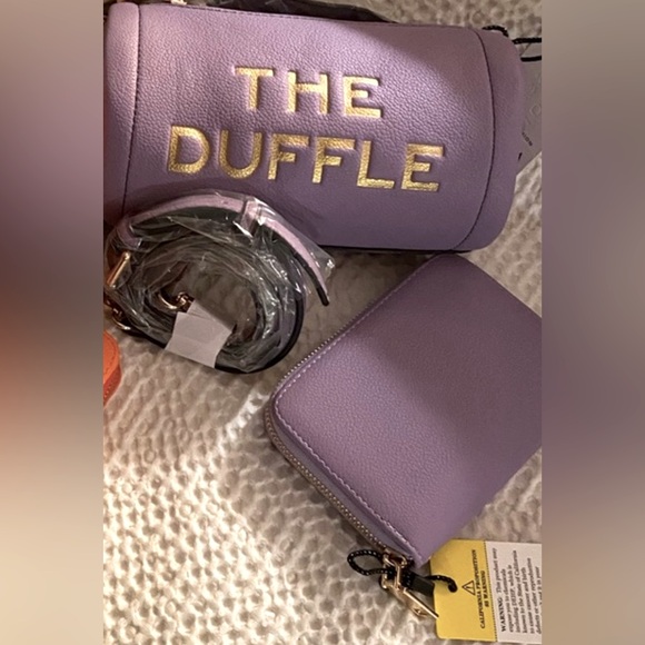 Purple Mini Duffel Crossbody Bag and Wallet - Picture 1 of 9